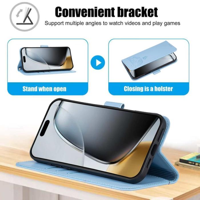 OEM - Plånboksfodral för Samsung Galaxy S26 Konstläder RFID - Ljusblå