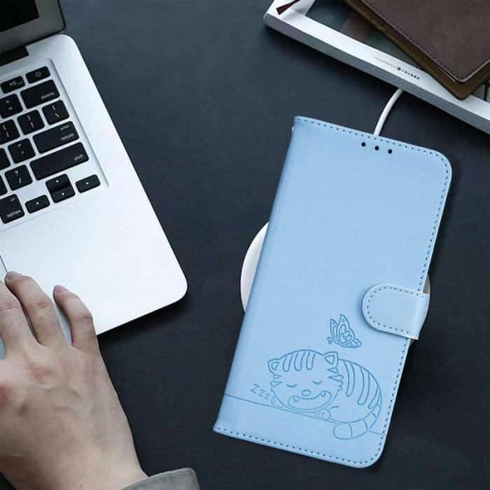 OEM - Plånboksfodral för Samsung Galaxy S26 Konstläder RFID - Ljusblå