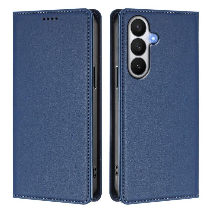 OEM - Plånboksfodral för Samsung Galaxy S26 Äkta läder RFID - Mörkblå