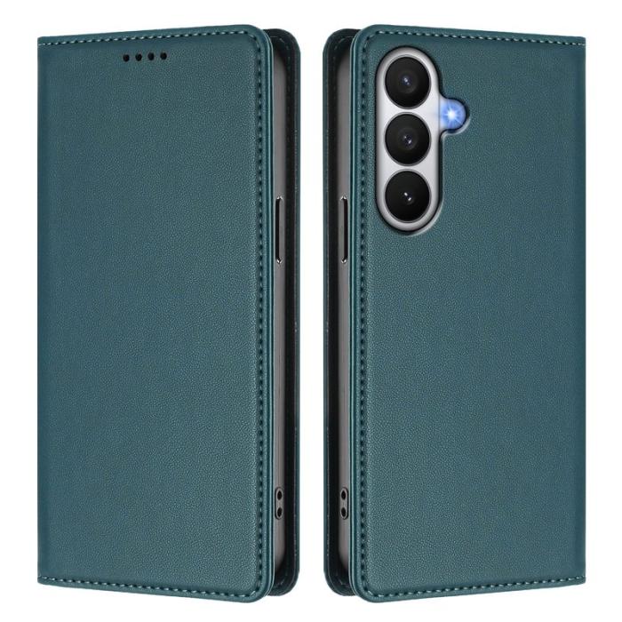 OEM - Plånboksfodral för Samsung Galaxy S26 Äkta läder RFID - Mörkgrön