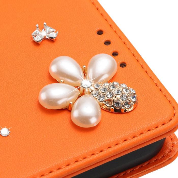 OEM - Plånboksfodral för Samsung Galaxy S26 Äkta läder RFID - Orange