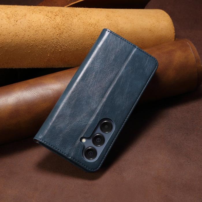 OEM - Plånboksfodral för Samsung Galaxy S26 Äkta läder Ställ - Blå