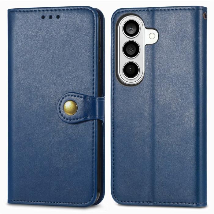 IDEWEI - IDEWEI Plånboksfodral för Samsung Galaxy S26 Äkta läder Stativ - Blå