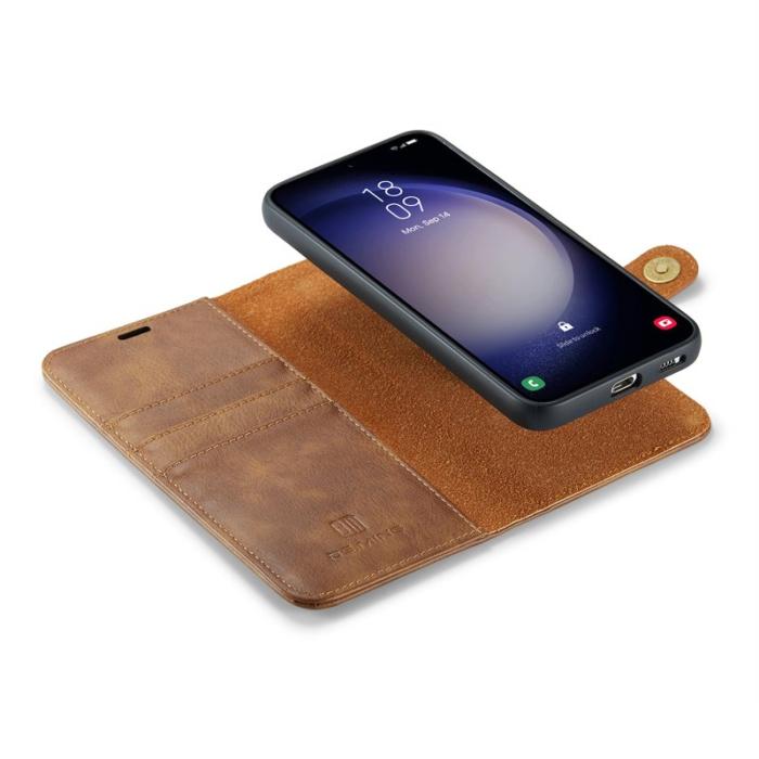 DG.MING - DG.Ming Plånboksfodral för Samsung Galaxy S26 Äkta läder Stativ - Brun