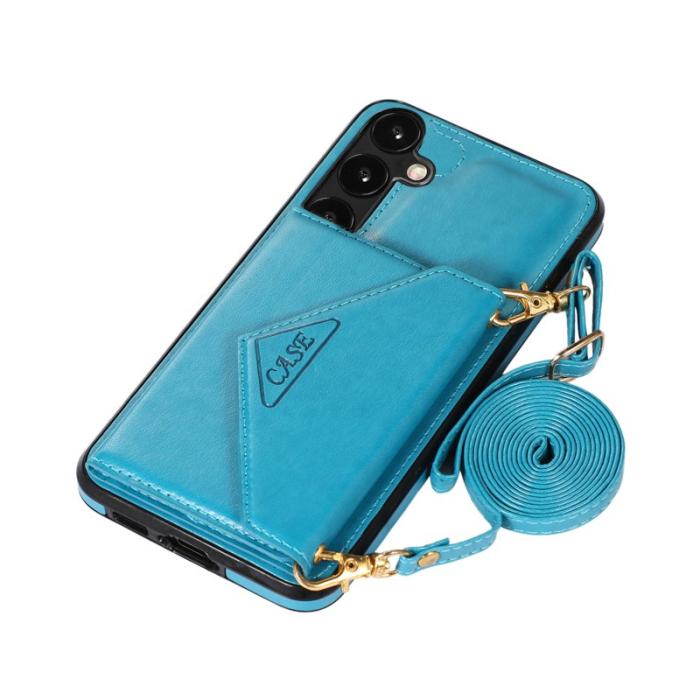 OEM - Mobilfodral för Samsung Galaxy S26 Äkta läder + TPU - Blå