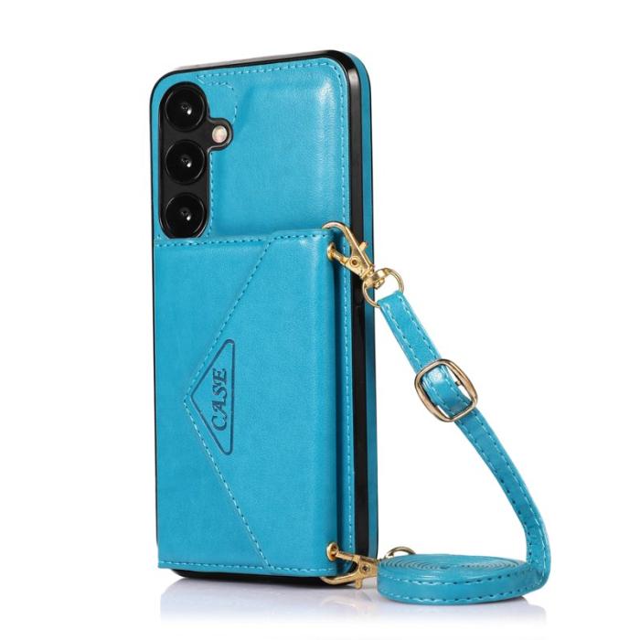 OEM - Mobilfodral för Samsung Galaxy S26 Äkta läder + TPU - Blå