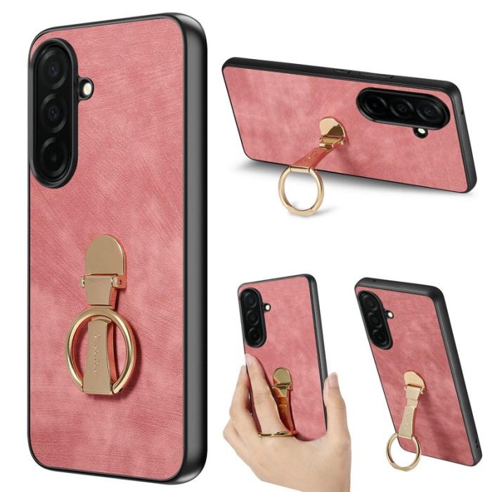 CASENEO - CASENEO Mobilfodral för Samsung Galaxy S26 Fällbart Kickstand Konstläder - Rosa