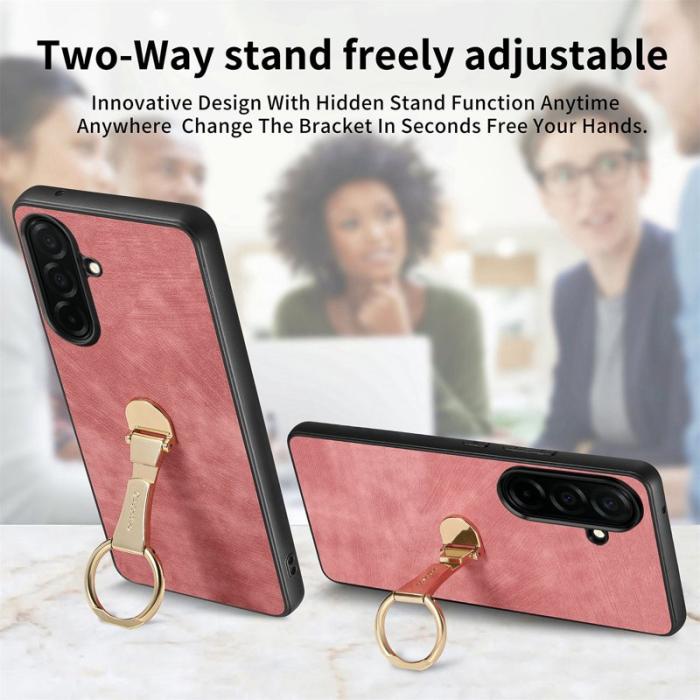 CASENEO - CASENEO Mobilfodral för Samsung Galaxy S26 Fällbart Kickstand Konstläder - Rosa