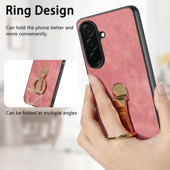 CASENEO - CASENEO Mobilfodral för Samsung Galaxy S26 Fällbart Kickstand Konstläder - Rosa