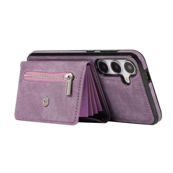 OEM - Mobilfodral för Samsung Galaxy S26 Flera kortfack Kickstand - Lila
