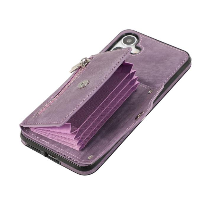 OEM - Mobilfodral för Samsung Galaxy S26 Flera kortfack Kickstand - Lila