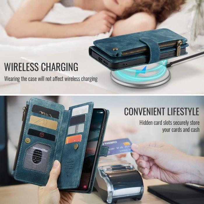 Caseme - CaseMe Mobilfodral för Samsung Galaxy S26 Flera kortfack Konstläder - Blå