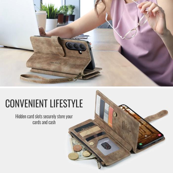 Caseme - CaseMe Mobilfodral för Samsung Galaxy S26 Flera kortfack Konstläder - Brun