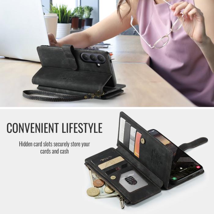 Caseme - CaseMe Mobilfodral för Samsung Galaxy S26 Flera kortfack Konstläder - Svart