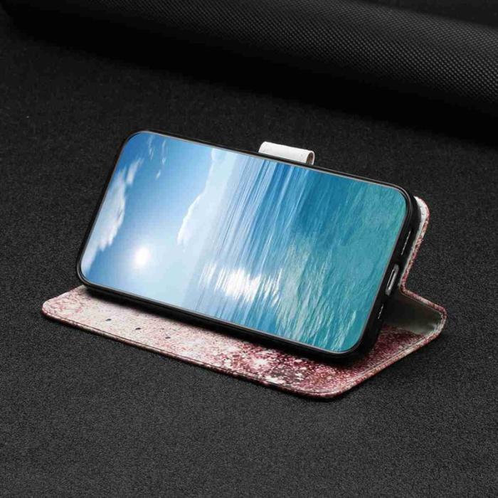 OEM - Plånboksfodral för Samsung Galaxy S26 Flip Konstläder - Roséguld Marmor