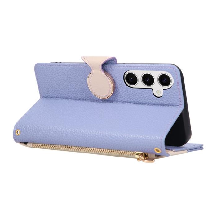 OEM - Plånboksfodral för Samsung Galaxy S26 Fodral med dragkedja TPU - Lila