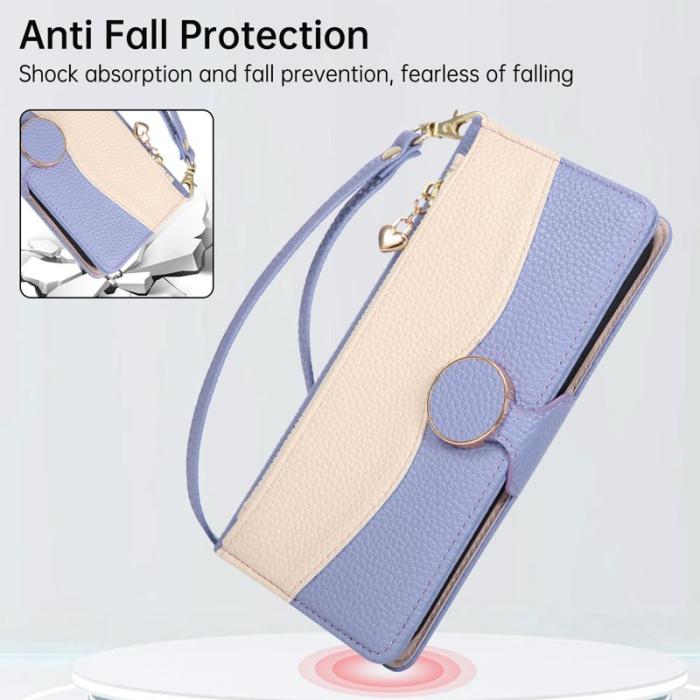 OEM - Plånboksfodral för Samsung Galaxy S26 Fodral med dragkedja TPU - Lila