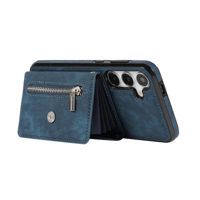OEM - Mobilfodral för Samsung Galaxy S26 Kickstand Flera kortfack - Blå