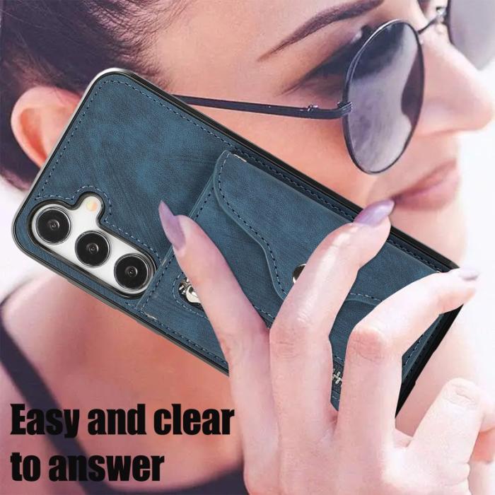 OEM - Mobilfodral för Samsung Galaxy S26 Kickstand Flera kortfack - Blå