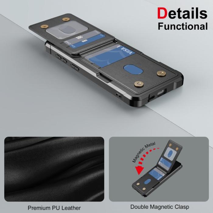 OEM - Mobilfodral för Samsung Galaxy S26 Kickstand Kortfack Konstläder - Svart