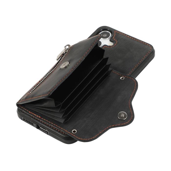 OEM - Mobilfodral för Samsung Galaxy S26 Kickstand Kortfack PU + PC - Svart