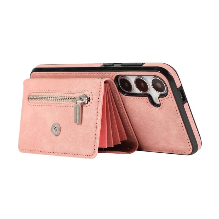 OEM - Mobilfodral för Samsung Galaxy S26 Kickstand Kortplats PU + PC - Roséguld