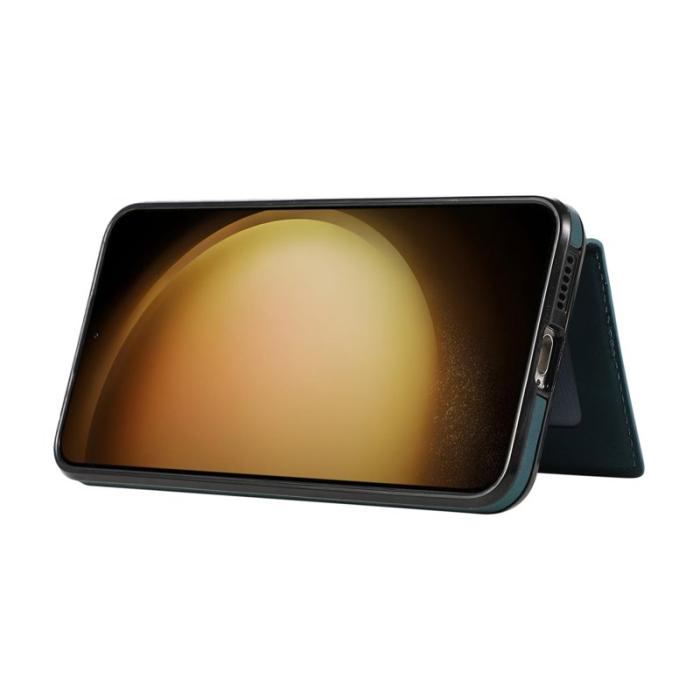 OEM - Mobilfodral för Samsung Galaxy S26 Kickstand TPU + Konstläder - Grön