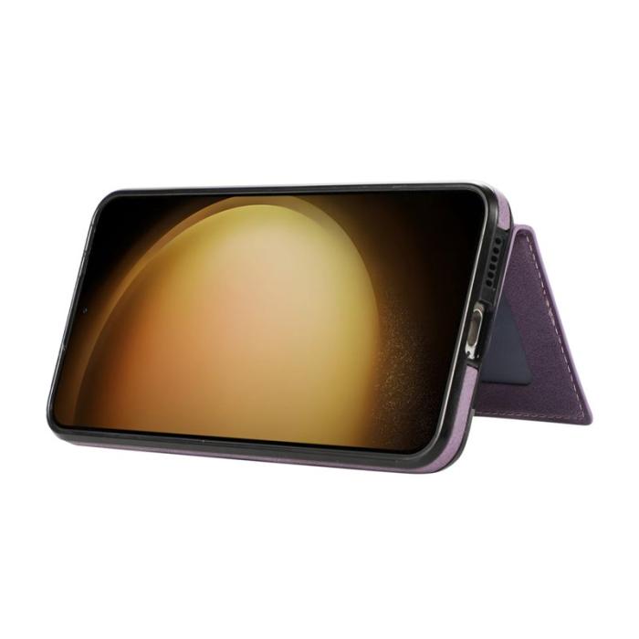OEM - Mobilfodral för Samsung Galaxy S26 Kickstand TPU + Konstläder - Lila