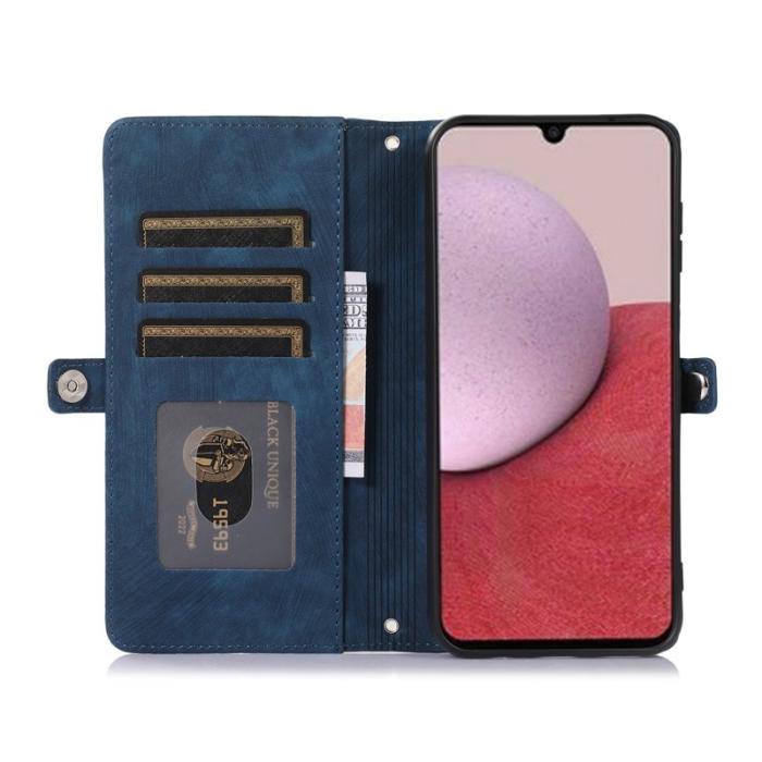 OEM - Mobilfodral för Samsung Galaxy S26 Konstläder 9 kortfack - Blå