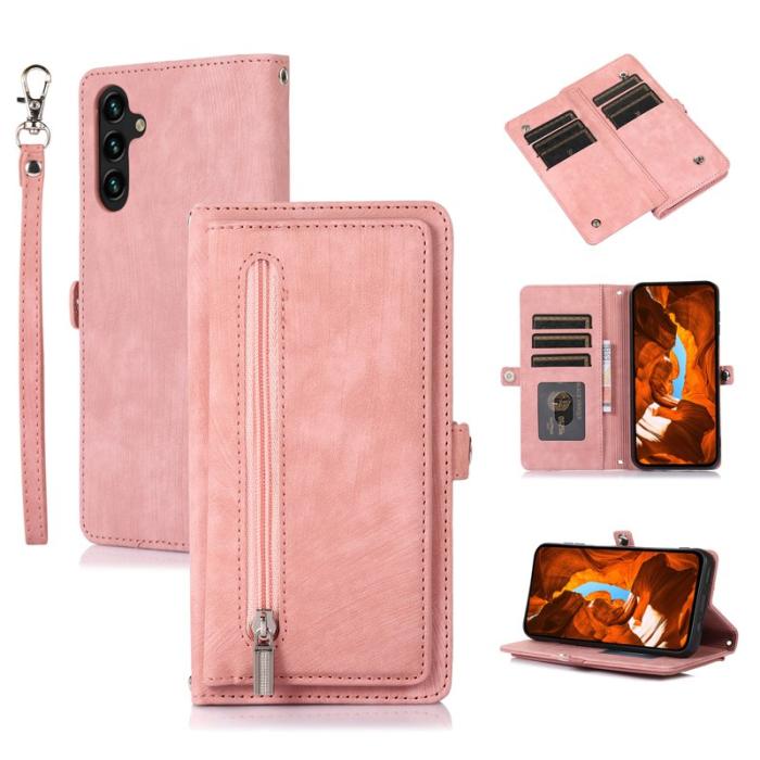 OEM - Mobilfodral för Samsung Galaxy S26 Konstläder 9 kortfack - Roséguld