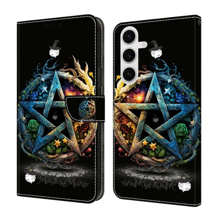 OEM - Plånboksfodral för Samsung Galaxy S26 Konstläder Fällbart Ställ - Pentagram