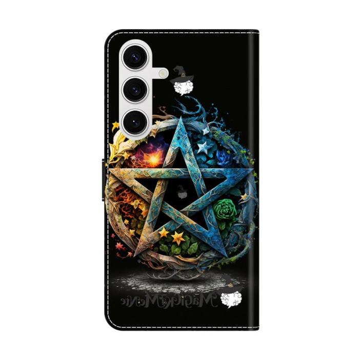 OEM - Plånboksfodral för Samsung Galaxy S26 Konstläder Fällbart Ställ - Pentagram