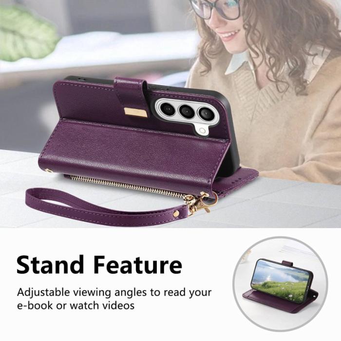 OEM - Mobilfodral för Samsung Galaxy S26 Konstläder Flera kortfack - Lila