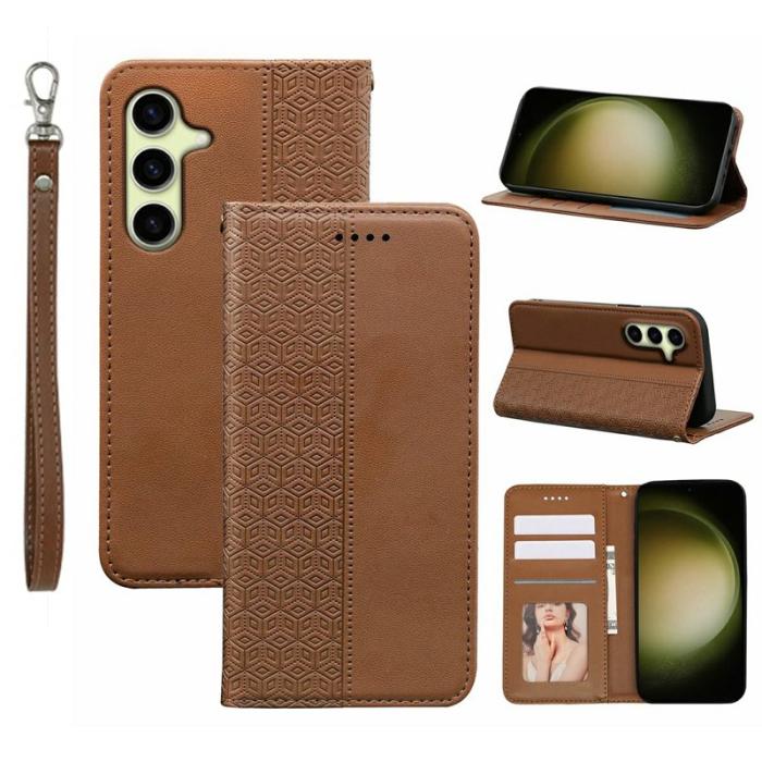 OEM - Plånboksfodral för Samsung Galaxy S26 Konstläder Flip - Brun