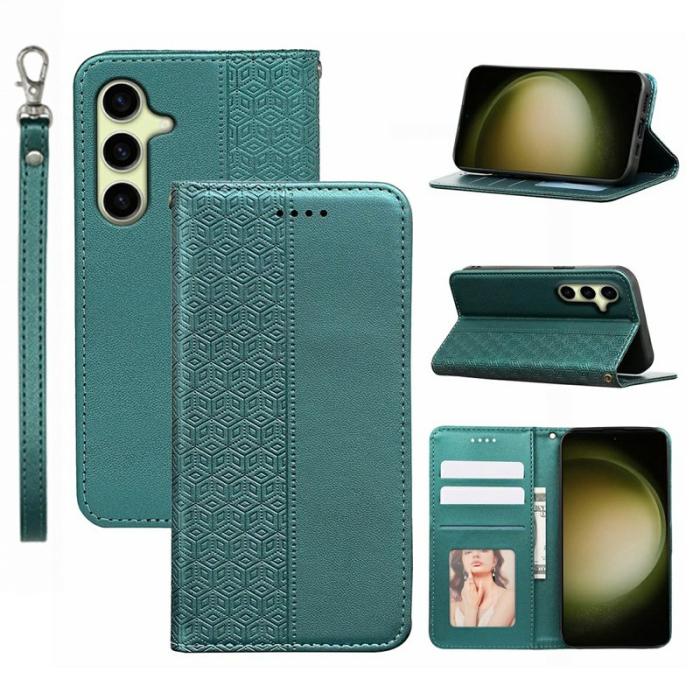 OEM - Plånboksfodral för Samsung Galaxy S26 Konstläder Flip - Grön