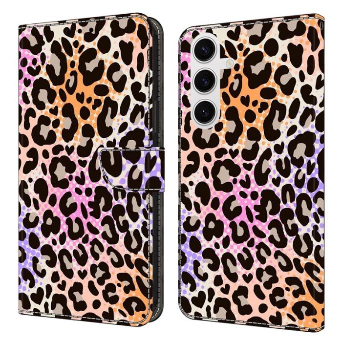 OEM - Plånboksfodral för Samsung Galaxy S26 Konstläder Flip Ställ Spotted Leopard
