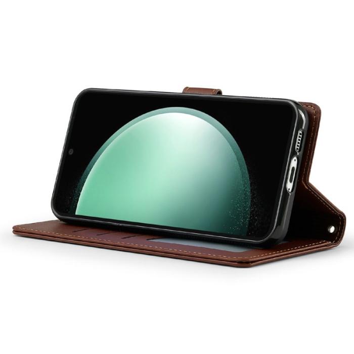 LC.imeeke - LC.IMEEKE Plånboksfodral för Samsung Galaxy S26 Konstläder Magnetiskt - Brun