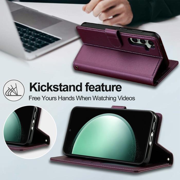 LC.imeeke - LC.IMEEKE Plånboksfodral för Samsung Galaxy S26 Konstläder Magnetiskt - Lila