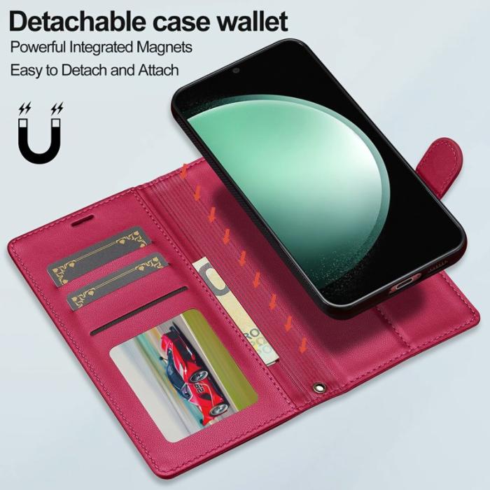 LC.imeeke - LC.IMEEKE Plånboksfodral för Samsung Galaxy S26 Konstläder Magnetiskt - Röd