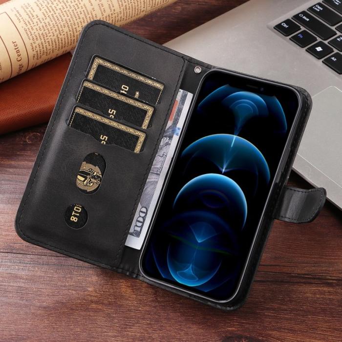 OEM - Plånboksfodral för Samsung Galaxy S26 Konstläder med ficka - Svart