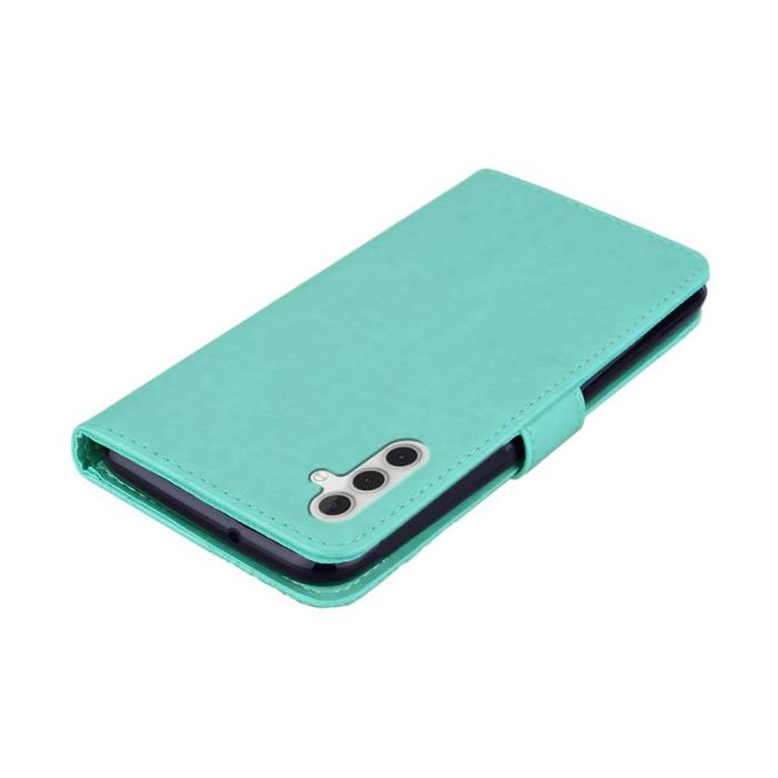 OEM - Plånboksfodral för Samsung Galaxy S26 Konstläder med handledsrem - Cyan