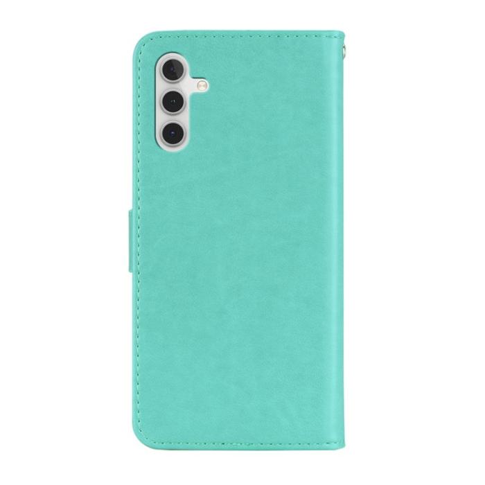 OEM - Plånboksfodral för Samsung Galaxy S26 Konstläder med handledsrem - Cyan