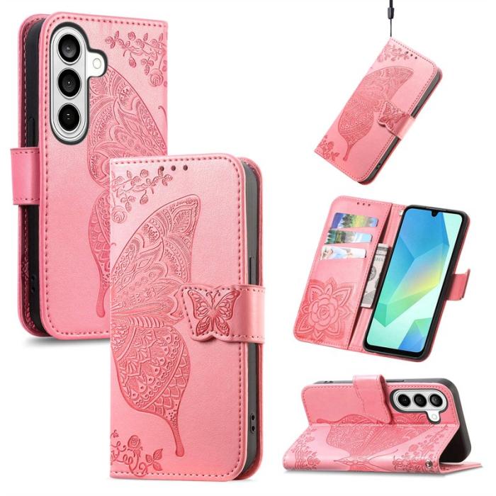 OEM - Plånboksfodral för Samsung Galaxy S26 Konstläder med rem - Rosa