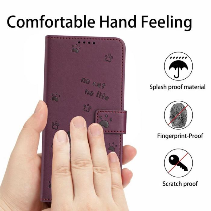 OEM - Plånboksfodral för Samsung Galaxy S26 Konstläder med rem - Vinröd