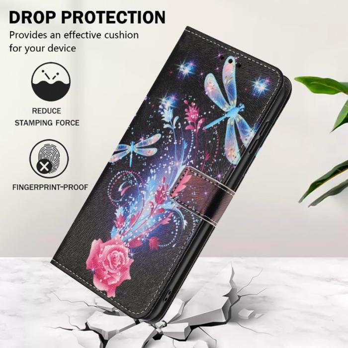 OEM - Plånboksfodral för Samsung Galaxy S26 Konstläder Mönster - Dragonfly