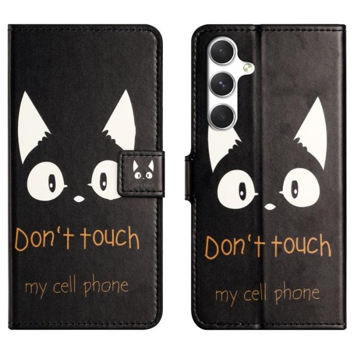 OEM - Plånboksfodral för Samsung Galaxy S26 Konstläder Mönster - Kattöron