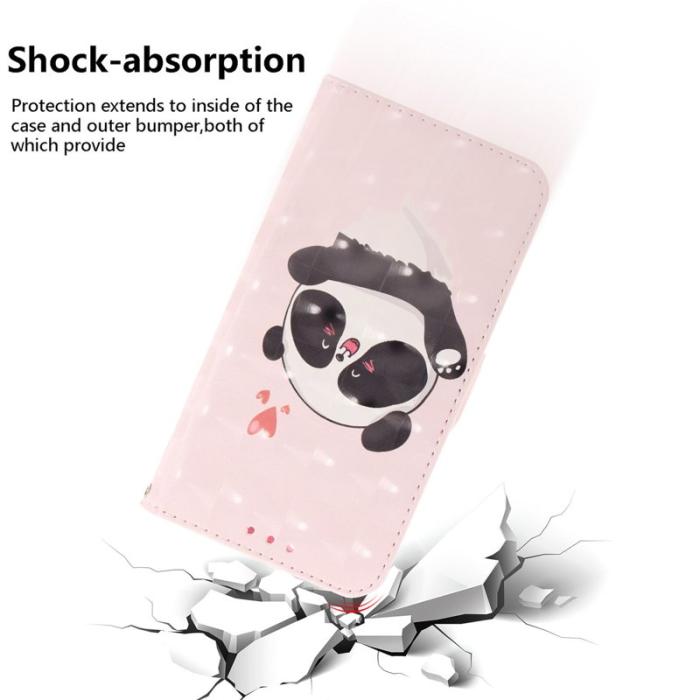 OEM - Plånboksfodral för Samsung Galaxy S26 Konstläder Mönster - Love Heart Panda