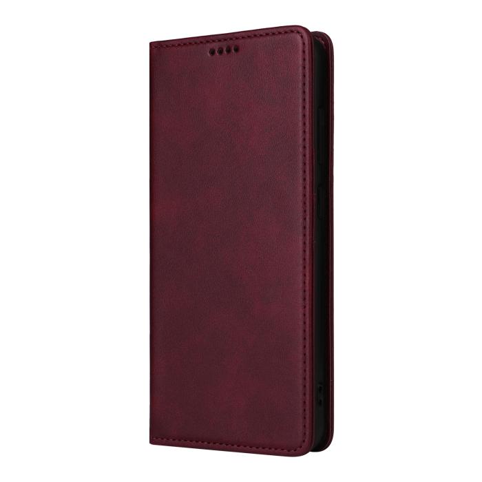 OEM - Plånboksfodral för Samsung Galaxy S26 Konstläder RFID - Vinröd