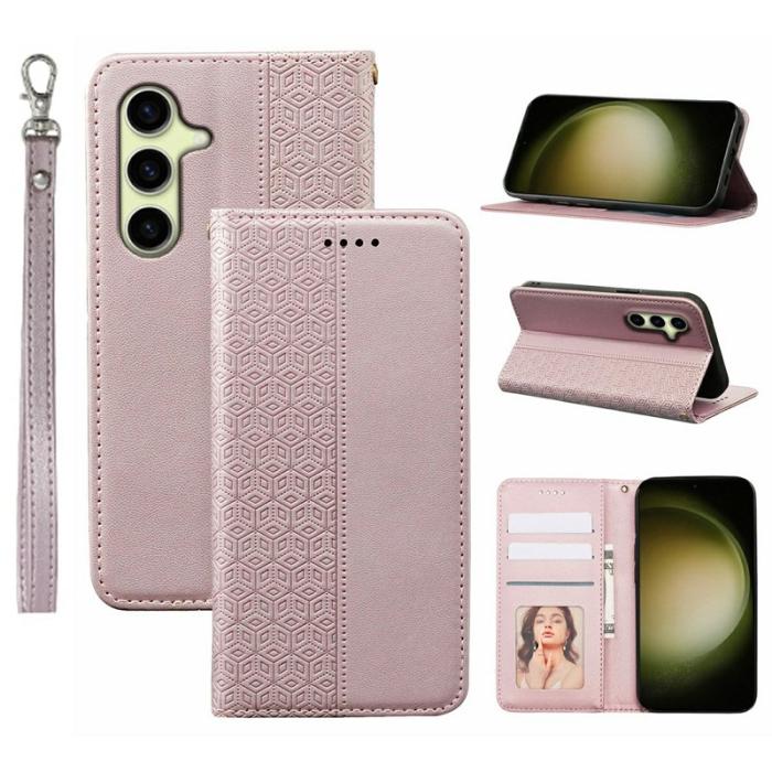 OEM - Plånboksfodral för Samsung Galaxy S26 Konstläder - Roséguld