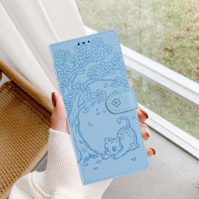 OEM - Plånboksfodral för Samsung Galaxy S26 Konstläder Ställ - Ljusblå